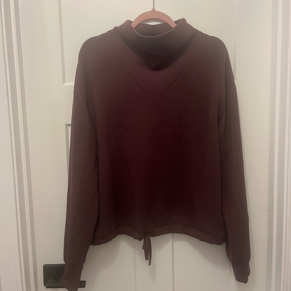 Varley Dark Brown Betsy Cowl Neck Sweater